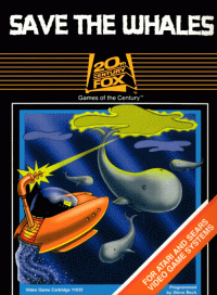 Save The Whales Atari 2600 US box art